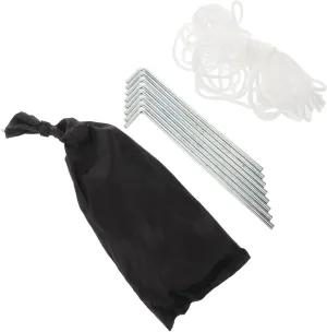 Lightweight Versatile Tent Stake Bag 7pc Metal Tent Stakes Kit for Camping Hiking Ground Anchors