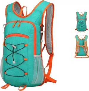 Lightweight Water-Resistant Hiking Backpack,380g Compact Daypack for Cycling & Camping (Multi-Color) (cyan)