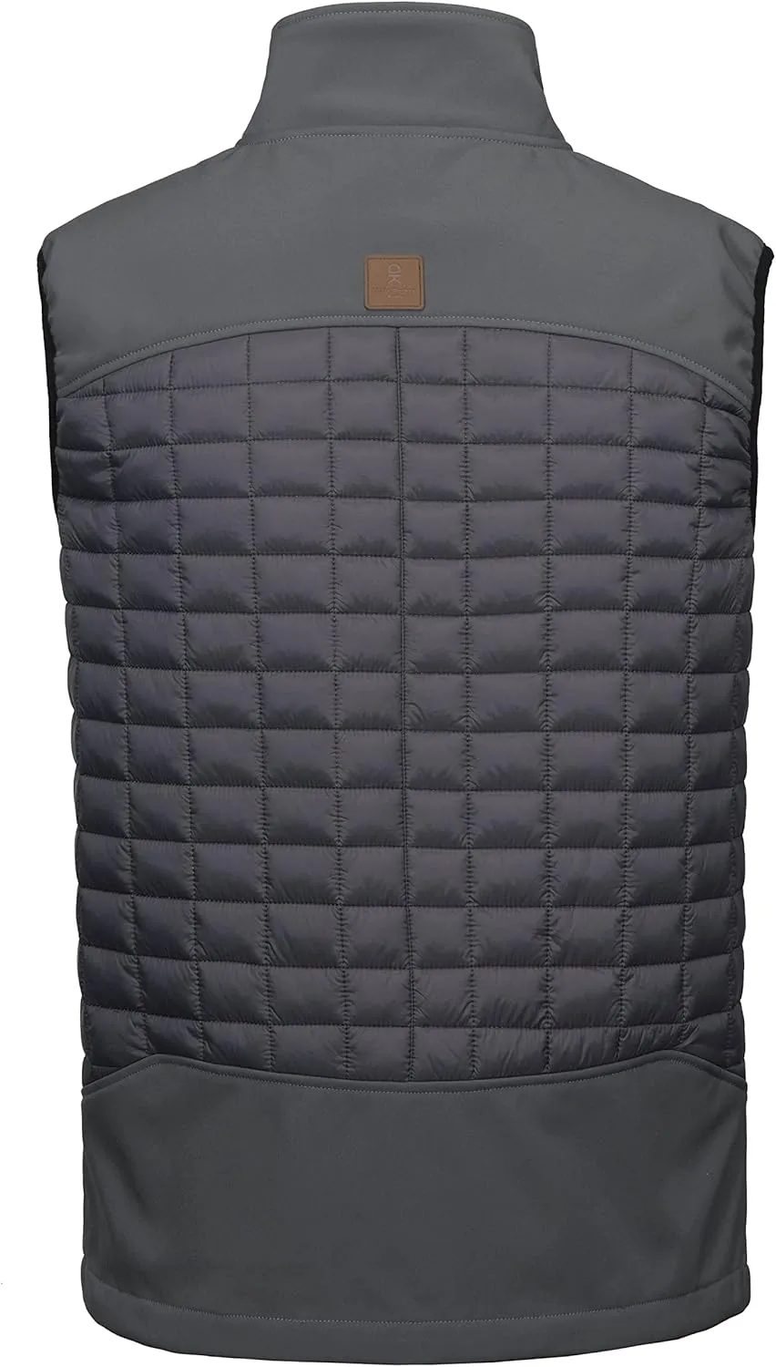 Little Donkey Andy Men’s Lightweight Puffer Vest, Warm Outdoor Sleeveless Jacket for Hiking Travel Running
