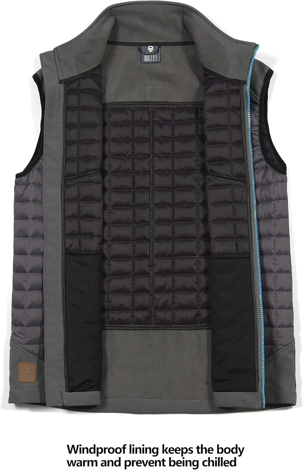 Little Donkey Andy Men’s Lightweight Puffer Vest, Warm Outdoor Sleeveless Jacket for Hiking Travel Running