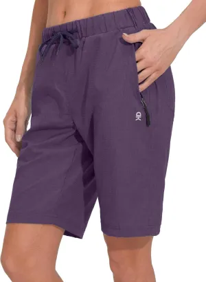 Little Donkey Andy Women's Lightweight Breathable Hiking Shorts, Quick-Dry Golf Shorts with Zipper Pockets, Air-Holes Tech