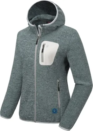 Little Donkey Andy Women's Lightweight Warm Polar Fleece Running Jacket Hooded Full-Zip Thermal Coat Hiking Travel Casual