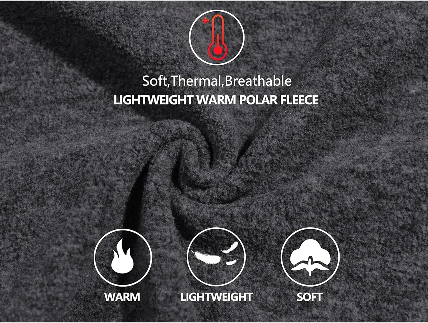 Little Donkey Andy Women's Lightweight Warm Polar Fleece Running Jacket Hooded Full-Zip Thermal Coat Hiking Travel Casual