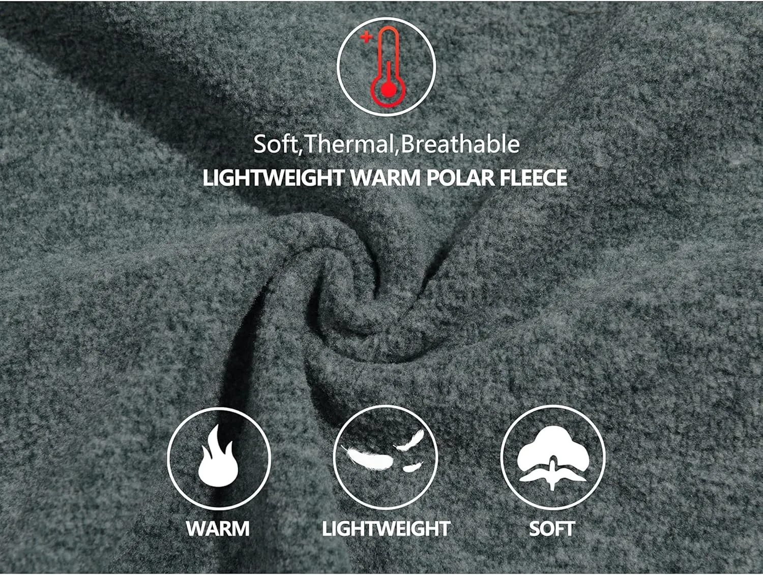 Little Donkey Andy Women's Lightweight Warm Polar Fleece Running Jacket Hooded Full-Zip Thermal Coat Hiking Travel Casual
