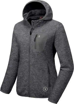 Little Donkey Andy Women's Lightweight Warm Polar Fleece Running Jacket Hooded Full-Zip Thermal Coat Hiking Travel Casual