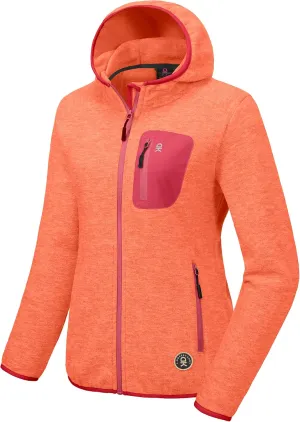 Little Donkey Andy Women's Lightweight Warm Polar Fleece Running Jacket Hooded Full-Zip Thermal Coat Hiking Travel Casual