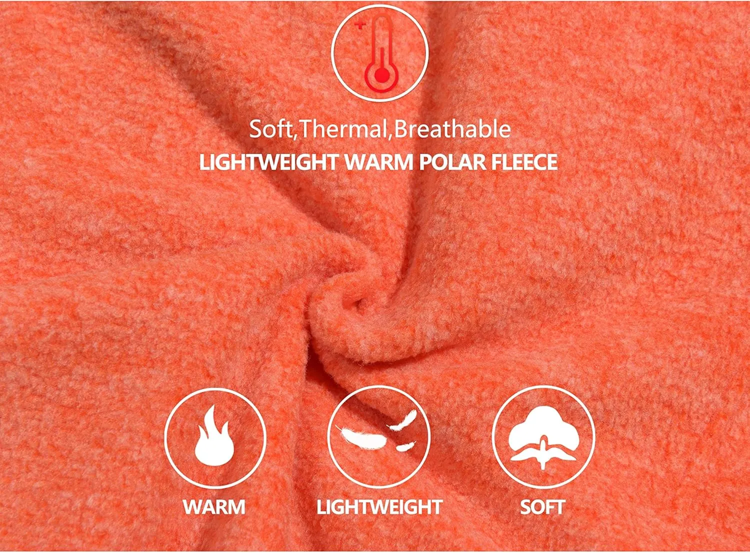 Little Donkey Andy Women's Lightweight Warm Polar Fleece Running Jacket Hooded Full-Zip Thermal Coat Hiking Travel Casual