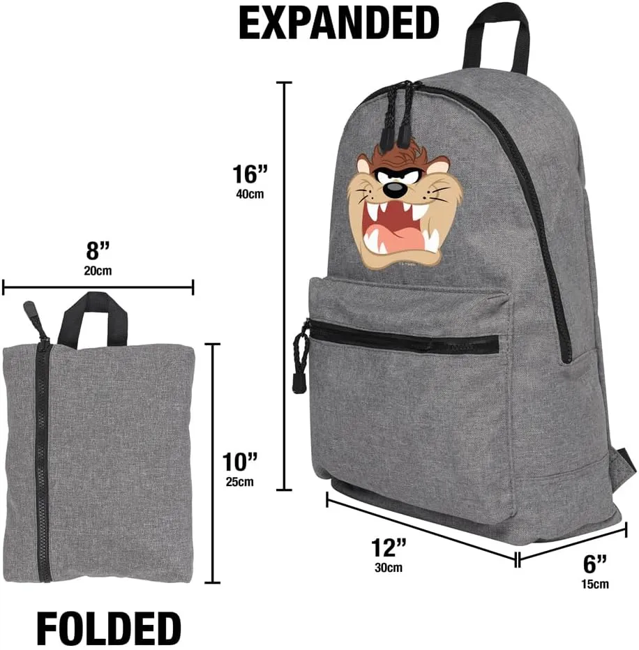 LOGOVISION Looney Tunes Taz Lightweight Backpack for Work School Daily Use Packable for Travel