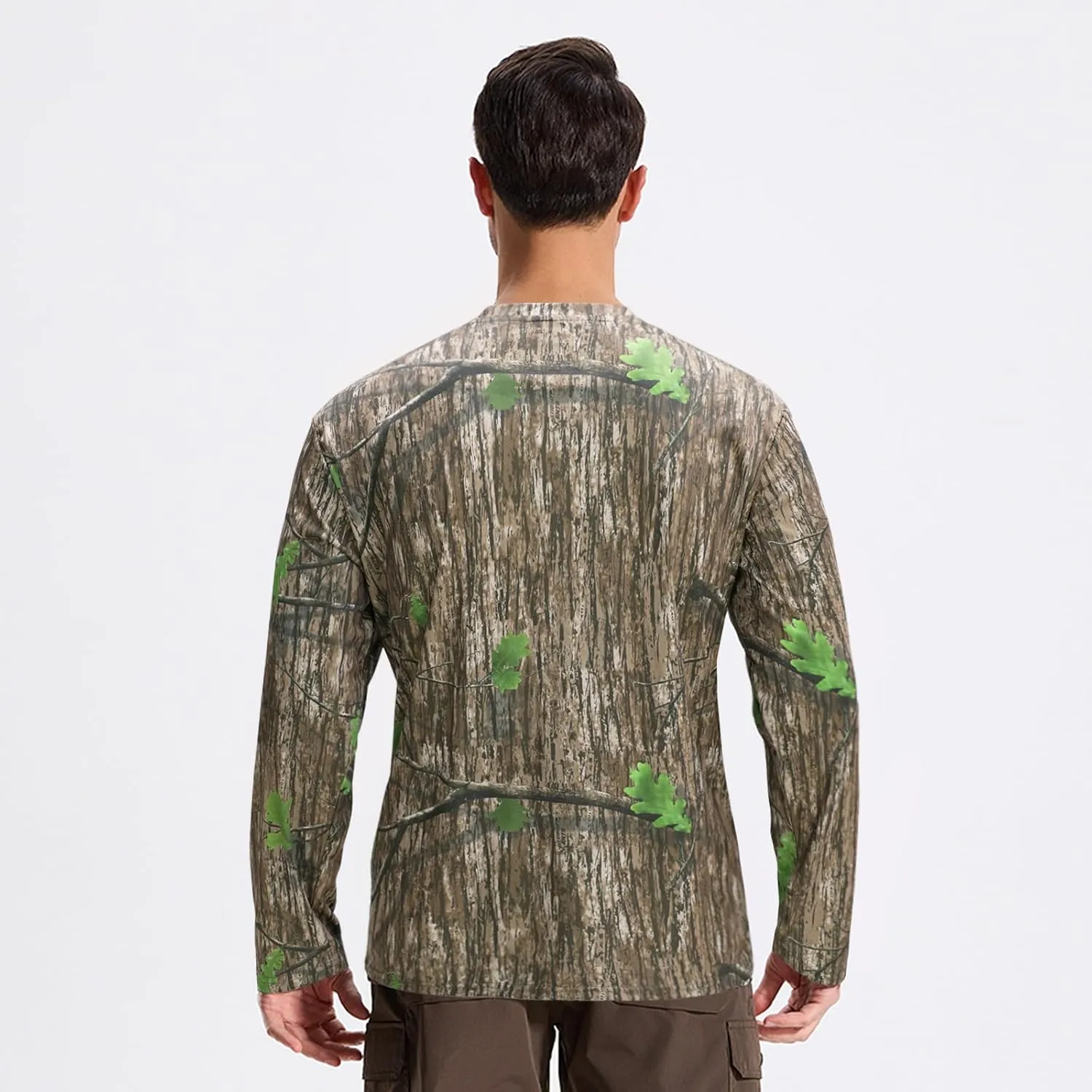LOOGU Men’s Hunting Camo Shirt Lightweight, Camouflage Shirts for Men Long Sleeve Shirt for Fishing Hiking Camping