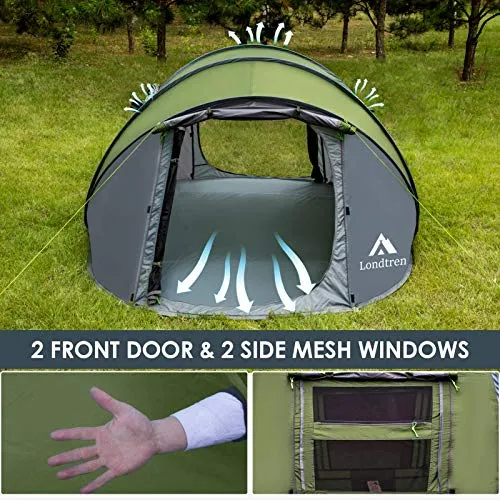 Lothren 4 Person Waterproof Pop Up Tent