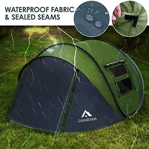 Lothren 4 Person Waterproof Pop Up Tent