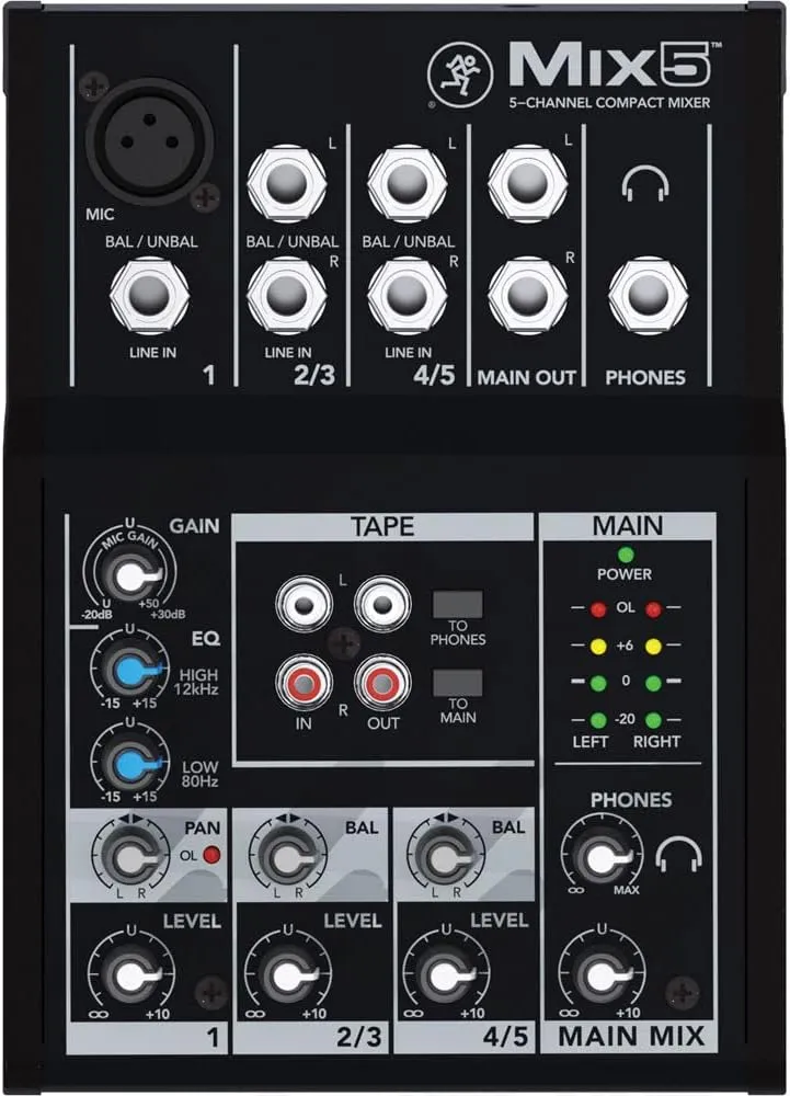 Mackie Mix5 5-Channel Compact Mixer