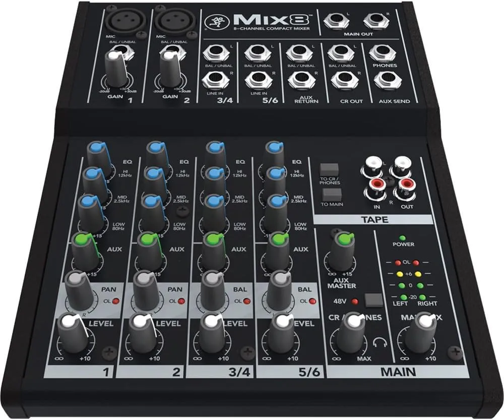 Mackie Mix8 8-Channel Compact Mixer