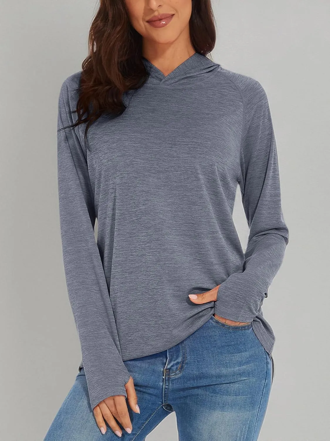MAGCOMSEN Women's Sun Protection Hoodie Shirts UPF 50  Long Sleeve Top Quick Dry Lightweight for Hiking Athletic