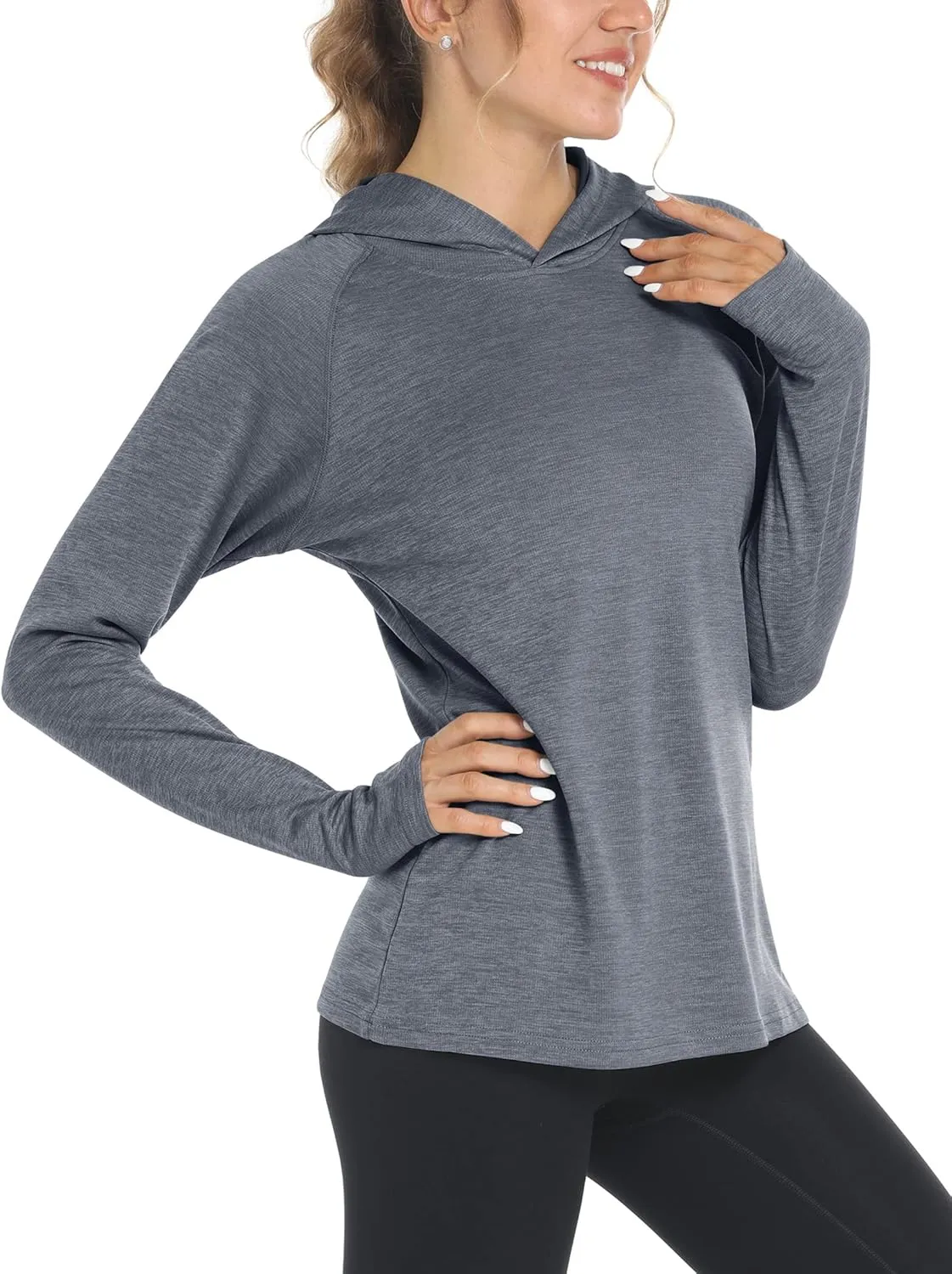 MAGCOMSEN Women's Sun Protection Hoodie Shirts UPF 50  Long Sleeve Top Quick Dry Lightweight for Hiking Athletic