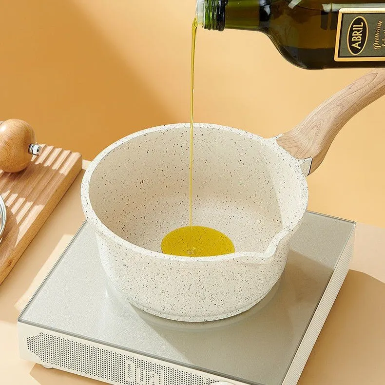 Maifan Stone Non-Stick Pot (White-18cm)