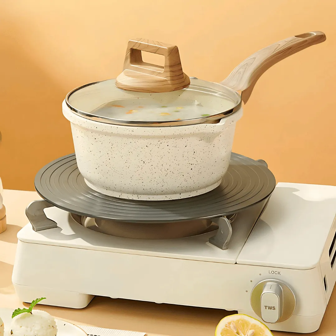 Maifan Stone Non-Stick Pot (White-18cm)