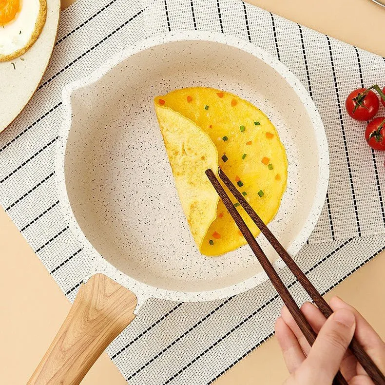 Maifan Stone Non-Stick Pot (White-18cm)