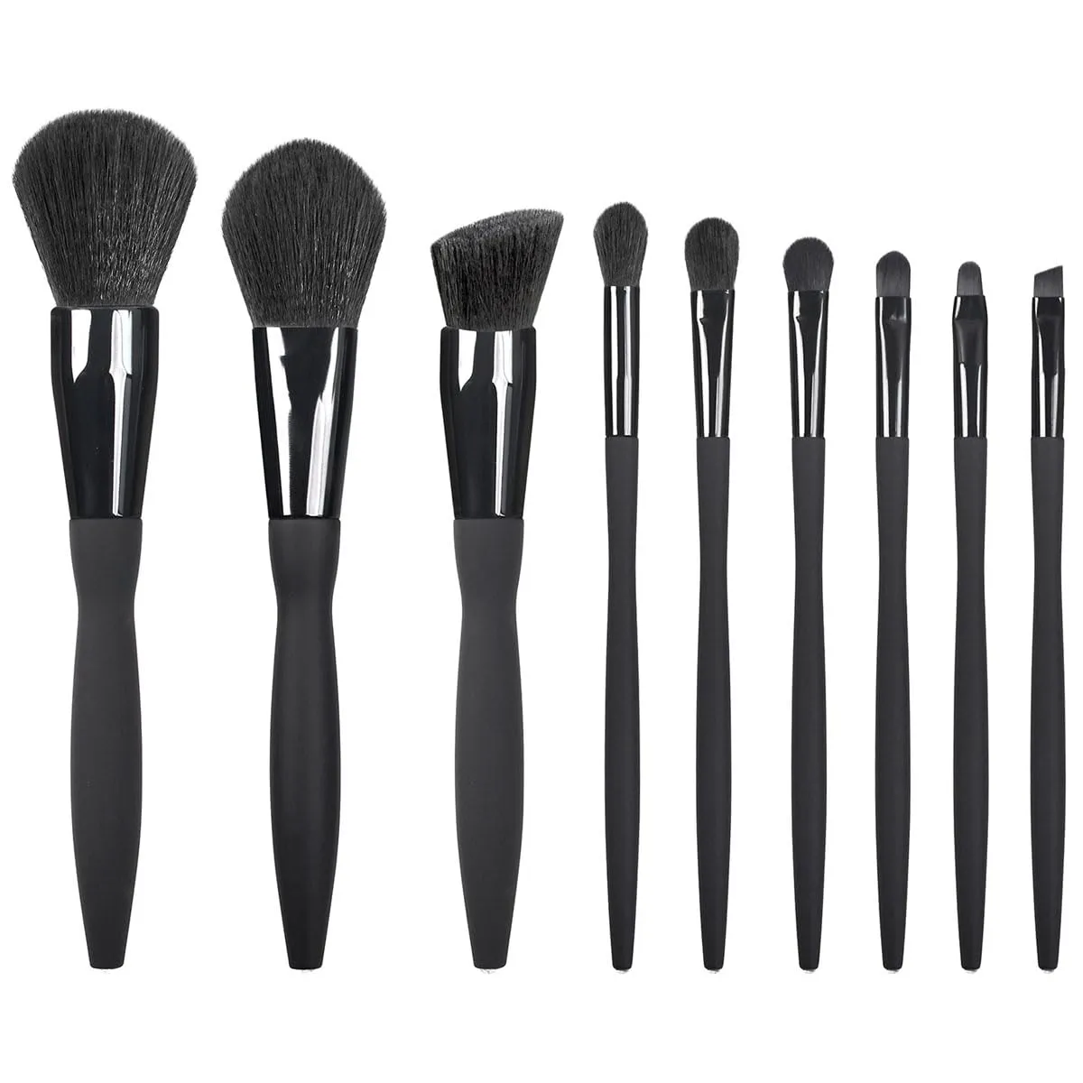 Makeup Brushes Set,9 pcs Premium Cosmetic Make Up Brushes Foundation withTravel Makeup Bag (9 makeup brushes,Black)