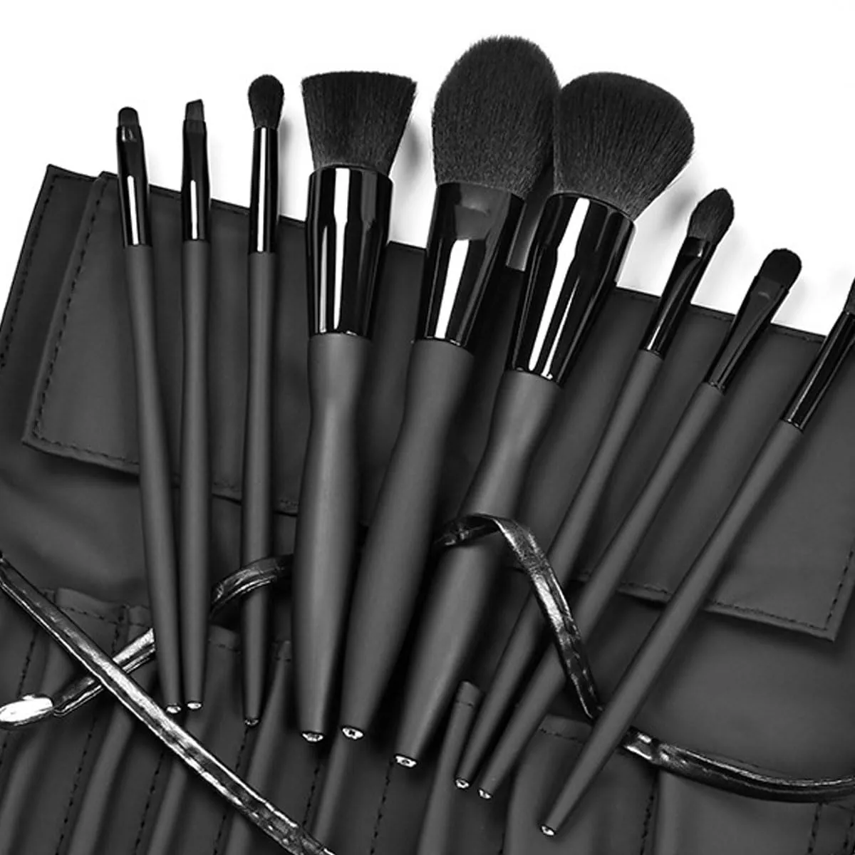 Makeup Brushes Set,9 pcs Premium Cosmetic Make Up Brushes Foundation withTravel Makeup Bag (9 makeup brushes,Black)