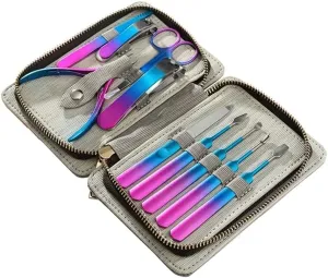 Manicure Set Home Nail Clipper 10 Piece Set Large Opening Manicure Tool Unisex Mini Compact Eyebrow Clip Tweezers Mens Accessories Personal Care Set,