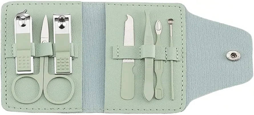 Manicure Set Professional, Nail Clippers, Pedicure Kit, Grooming Kit Stainless Steel, Toenail Scissors Tools with,7 Piece Set