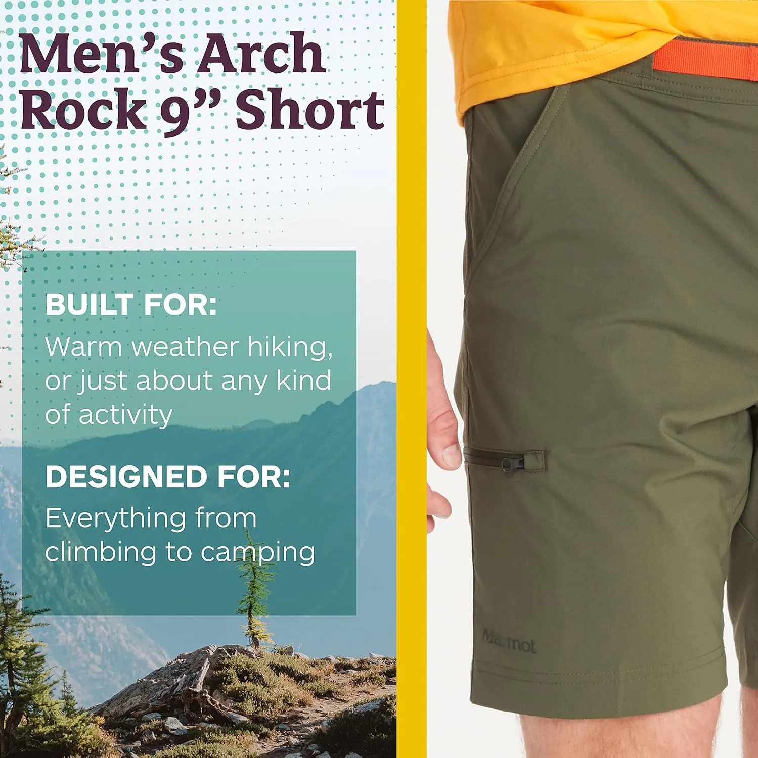 MARMOT Men's Standard Arch Rock Short-9"