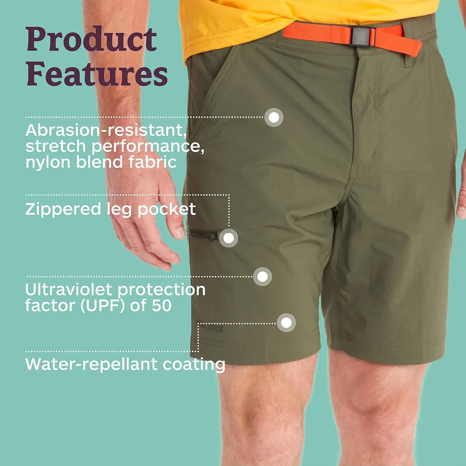 MARMOT Men's Standard Arch Rock Short-9"