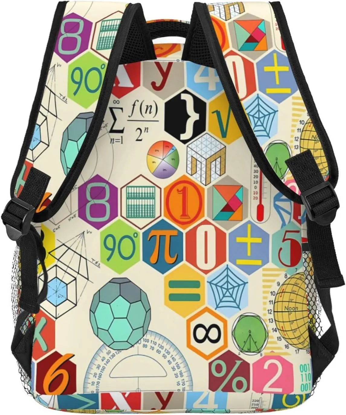 Math Formula Symbols Casual Backpack Sport Backpacks Work Travel Rucksack Lightweight Laptop Daypack Adjustable Straps Bags with Pockets for Cycling Hiking