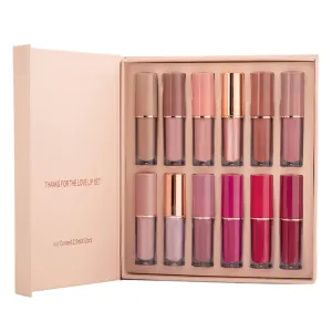 Matte Liquid Lipstick Set Waterproof Long Lasting Non-Stick Cup Lipstick Makeup Set 12PCS Matte Liquid