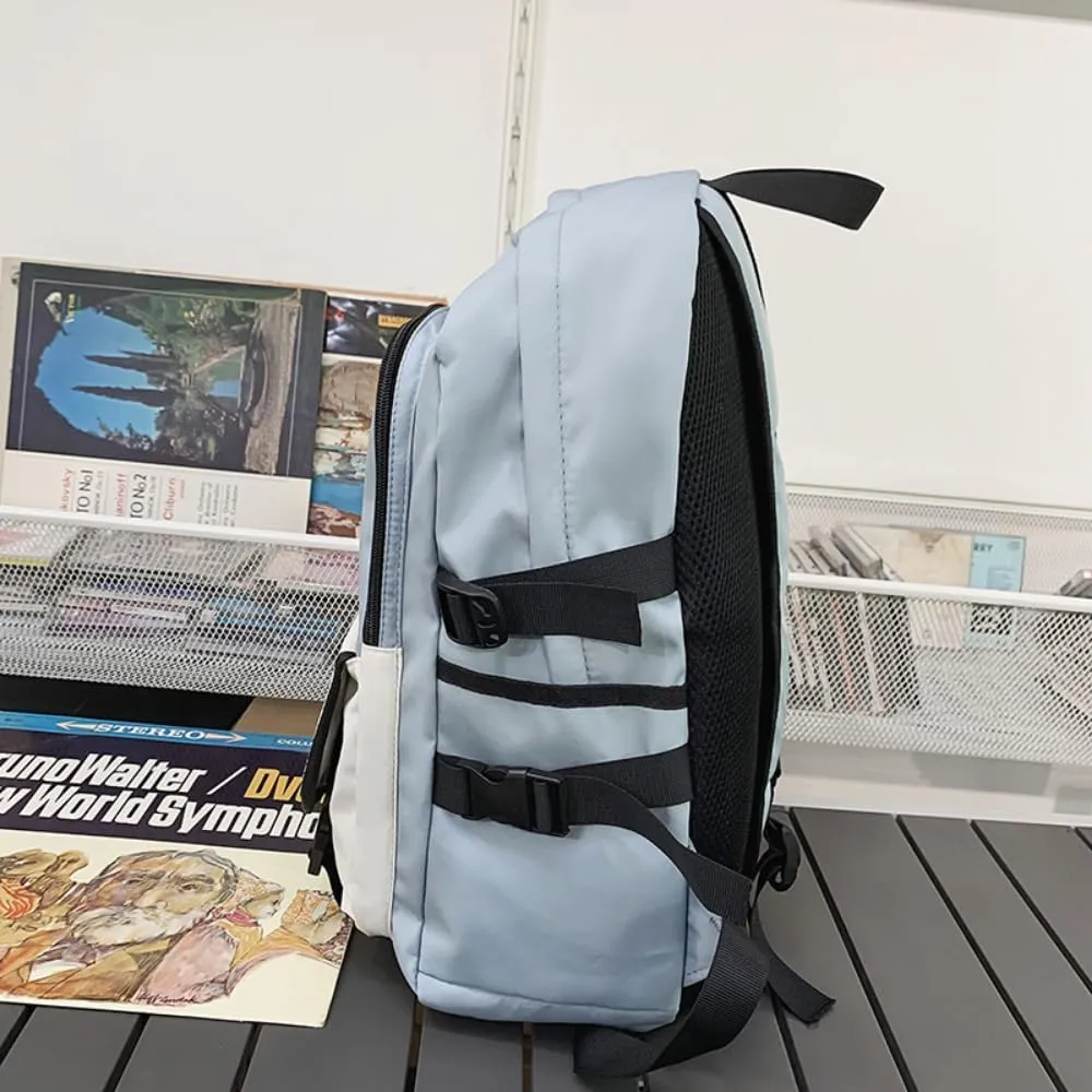 Men's and Women's Fashion Casual Large-capacity Backpack Ultra-light Wear-resistant Backpack Waterproof Travel Bag (Blue,Large)