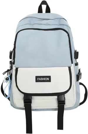 Men's and Women's Fashion Casual Large-capacity Backpack Ultra-light Wear-resistant Backpack Waterproof Travel Bag (Blue,Large)