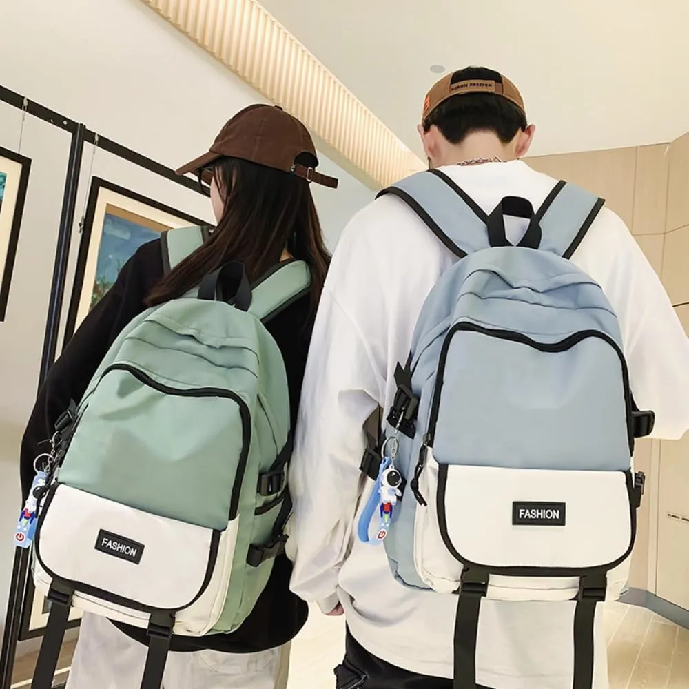 Men's and Women's Fashion Casual Large-capacity Backpack Ultra-light Wear-resistant Backpack Waterproof Travel Bag (Blue,Large)