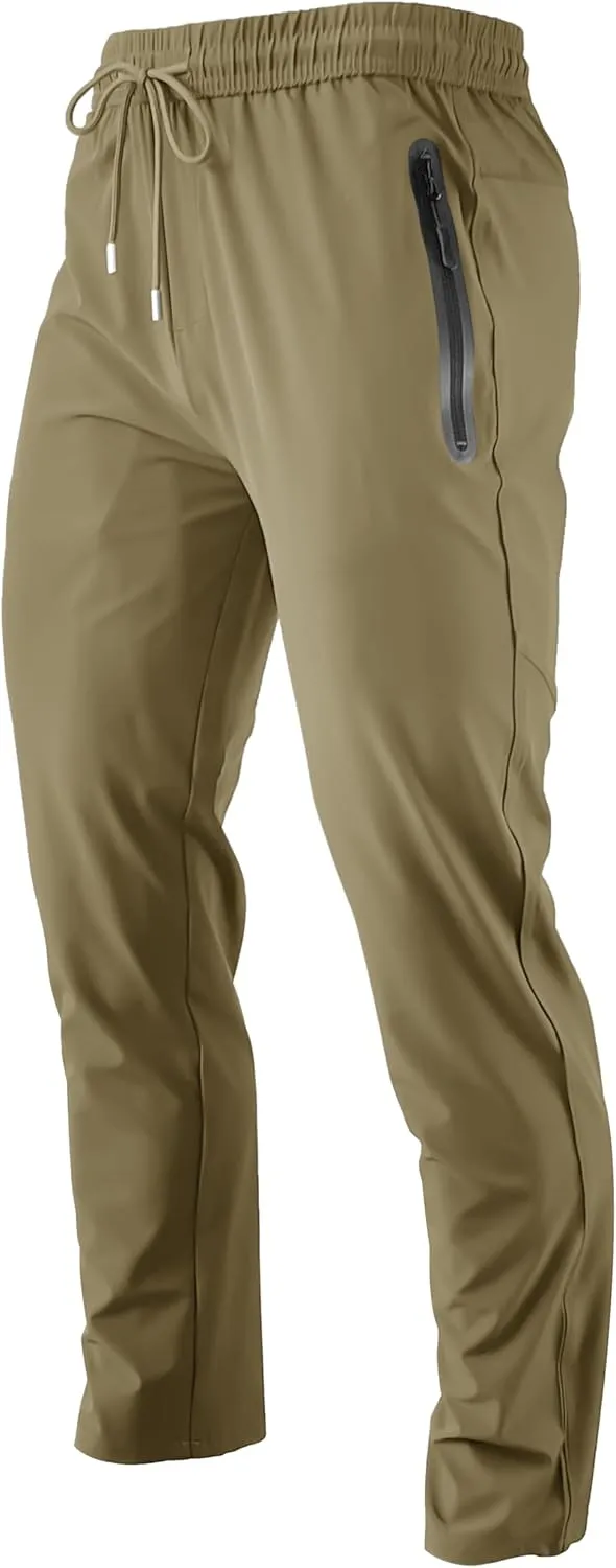 Men's Athletic Hiking Pants Lightweight Quick Dry Travel Fishing Joggers Running Workout Active Track Pants