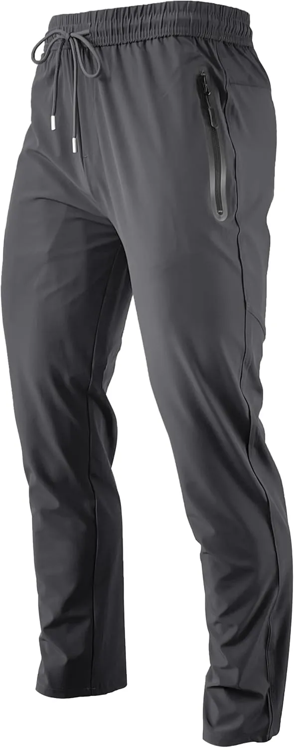 Men's Athletic Hiking Pants Lightweight Quick Dry Travel Fishing Joggers Running Workout Active Track Pants