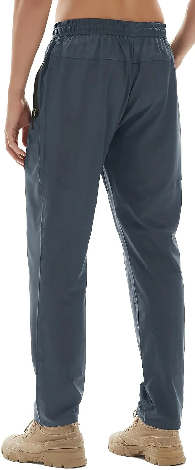 Men's Athletic Hiking Pants Lightweight Quick Dry Travel Fishing Joggers Running Workout Active Track Pants