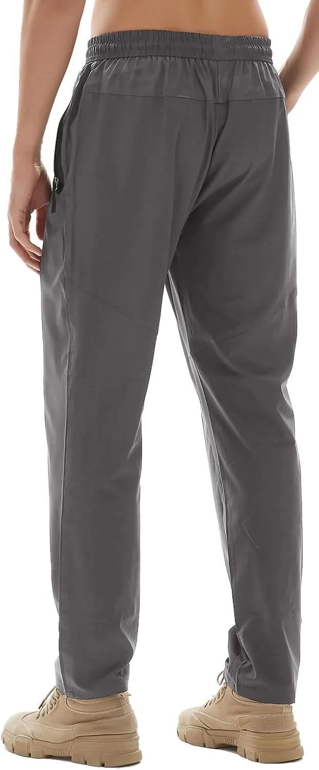 Men's Athletic Hiking Pants Lightweight Quick Dry Travel Fishing Joggers Running Workout Active Track Pants
