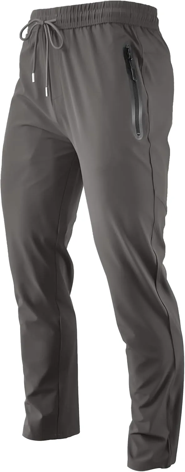Men's Athletic Hiking Pants Lightweight Quick Dry Travel Fishing Joggers Running Workout Active Track Pants