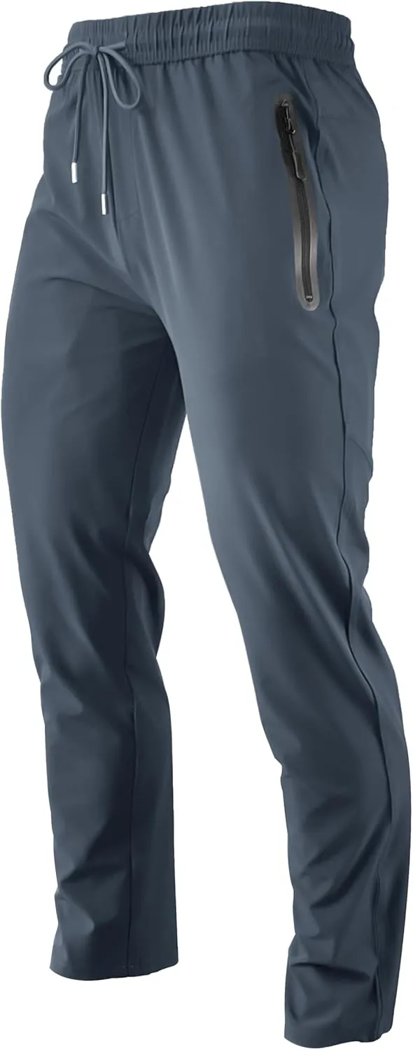 Men's Athletic Hiking Pants Lightweight Quick Dry Travel Fishing Joggers Running Workout Active Track Pants