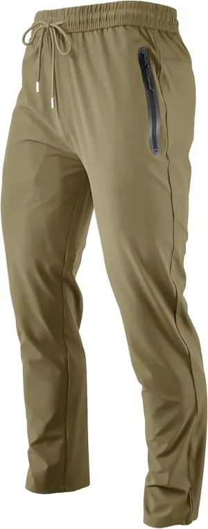 Men's Athletic Hiking Pants Lightweight Quick Dry Travel Fishing Joggers Running Workout Active Track Pants