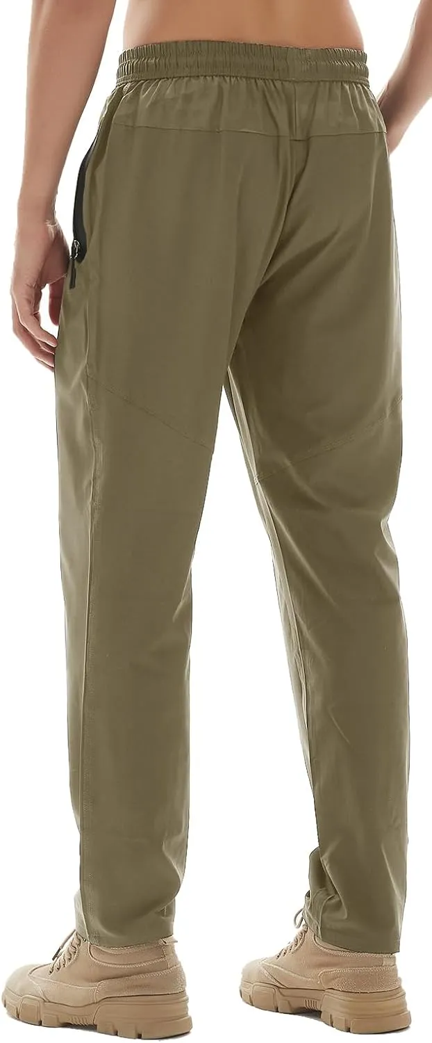 Men's Athletic Hiking Pants Lightweight Quick Dry Travel Fishing Joggers Running Workout Active Track Pants