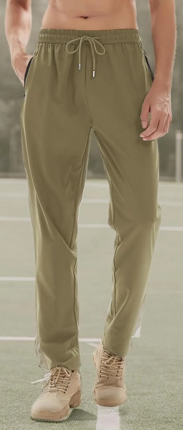 Men's Athletic Hiking Pants Lightweight Quick Dry Travel Fishing Joggers Running Workout Active Track Pants