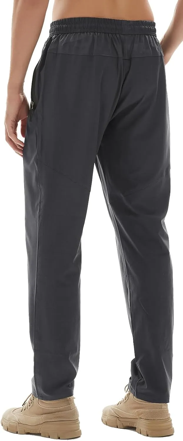 Men's Athletic Hiking Pants Lightweight Quick Dry Travel Fishing Joggers Running Workout Active Track Pants