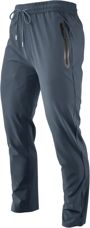 Men's Athletic Hiking Pants Lightweight Quick Dry Travel Fishing Joggers Running Workout Active Track Pants