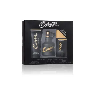 Men's Cologne Fragrance Gift Set by Curve, Perfect for Stocking Stuffers, Body Wash, Cologne Spray & Deodorant, Casual Day or Night Scent, Curve Black, 3 Piece Set