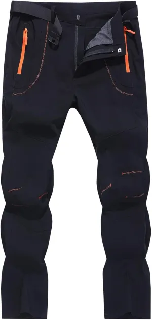 Men's Hiking Cargo Pants Quick-Dry Outdoor Water Resistant Lightweight Mountain Breathable Zipper Pocket Work Pants