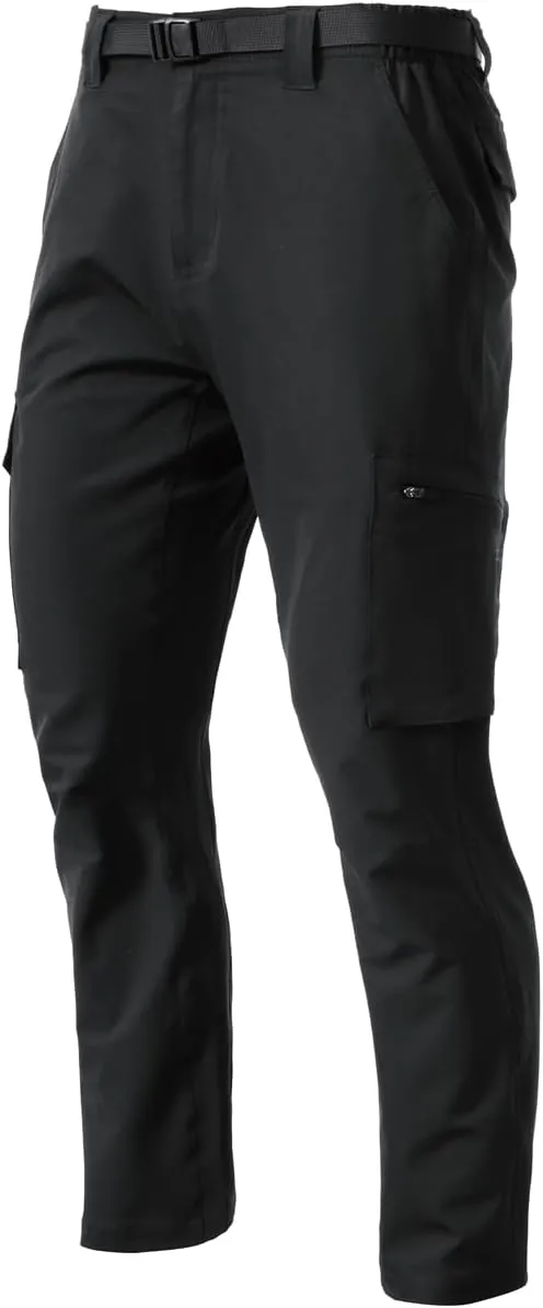 Men's Lightweight Cargo Pants Waterproof Quick Dry Tactical Pants Outdoor Hiking Pants with Belt