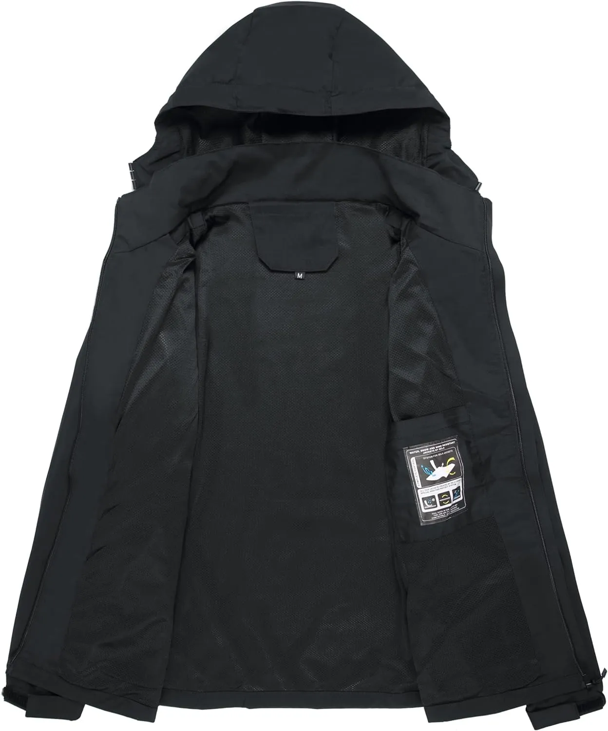Men's Lightweight Waterproof Rain Jacket,Shell Hooded Outdoor Raincoat Hiking Windbreake jacket