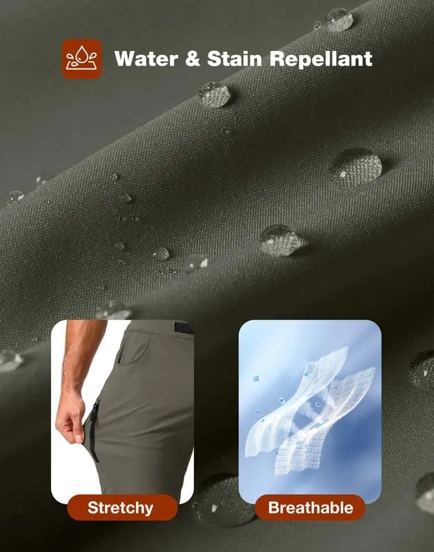 Men's Mountain Bike Shorts Stretch Cycling Biking Bicycle Quick Dry Hiking Shorts for Men Zipper Pockets