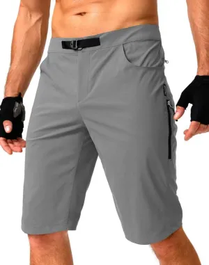 Men's Mountain Bike Shorts Stretch Cycling Biking Bicycle Quick Dry Hiking Shorts for Men Zipper Pockets
